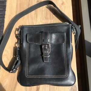 Coach Crossbody Buckle Front Black